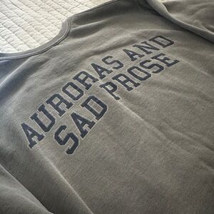 Auroras and Sad Prose Grey Crewneck Taylor Swift RARE